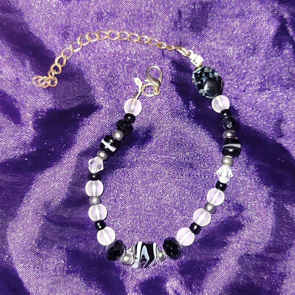 Hamdmade stone Charm bracelet- Only one of its kind